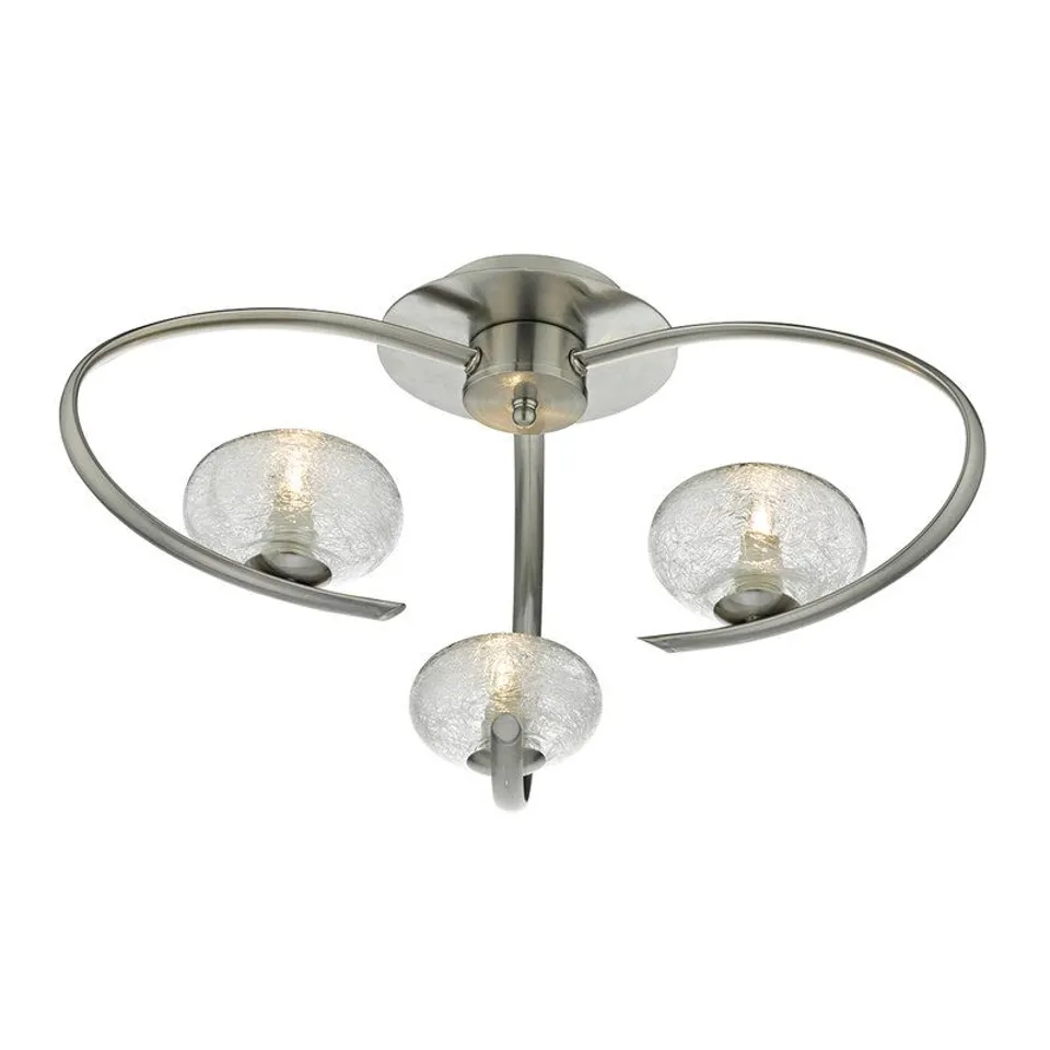 BOXED MCGINNIS 3 LIGHT SEMI FLUSH MOUNT 