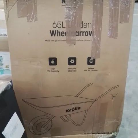 BOXED KEPLIN 65L GARDEN WHEELBARROW