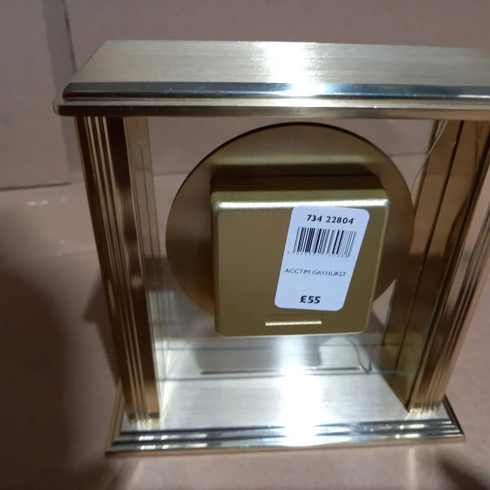 DESIGNER BRUSHED GOLD EFFECT MANTEL CLOCK