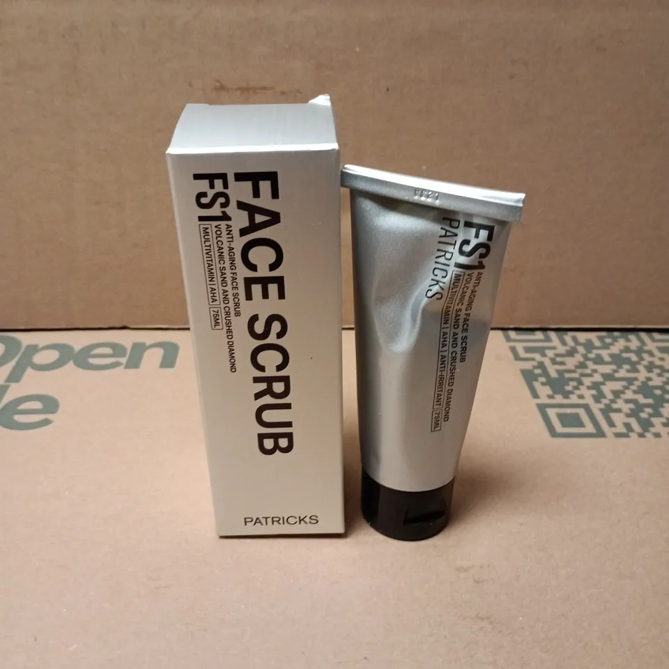 BOXED PATRICKS FS1 VOLCANIC SAND & CRUSHED DIAMOND FACE SCRUB (75ML)