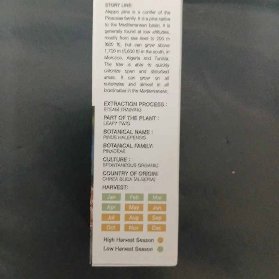 APPROXIMATELY 25 PCS NATURE'S HEALING ALEPPO PINE ESSENTIAL OIL – 100% ORGANIC, 10ML (AROMA NAMU)