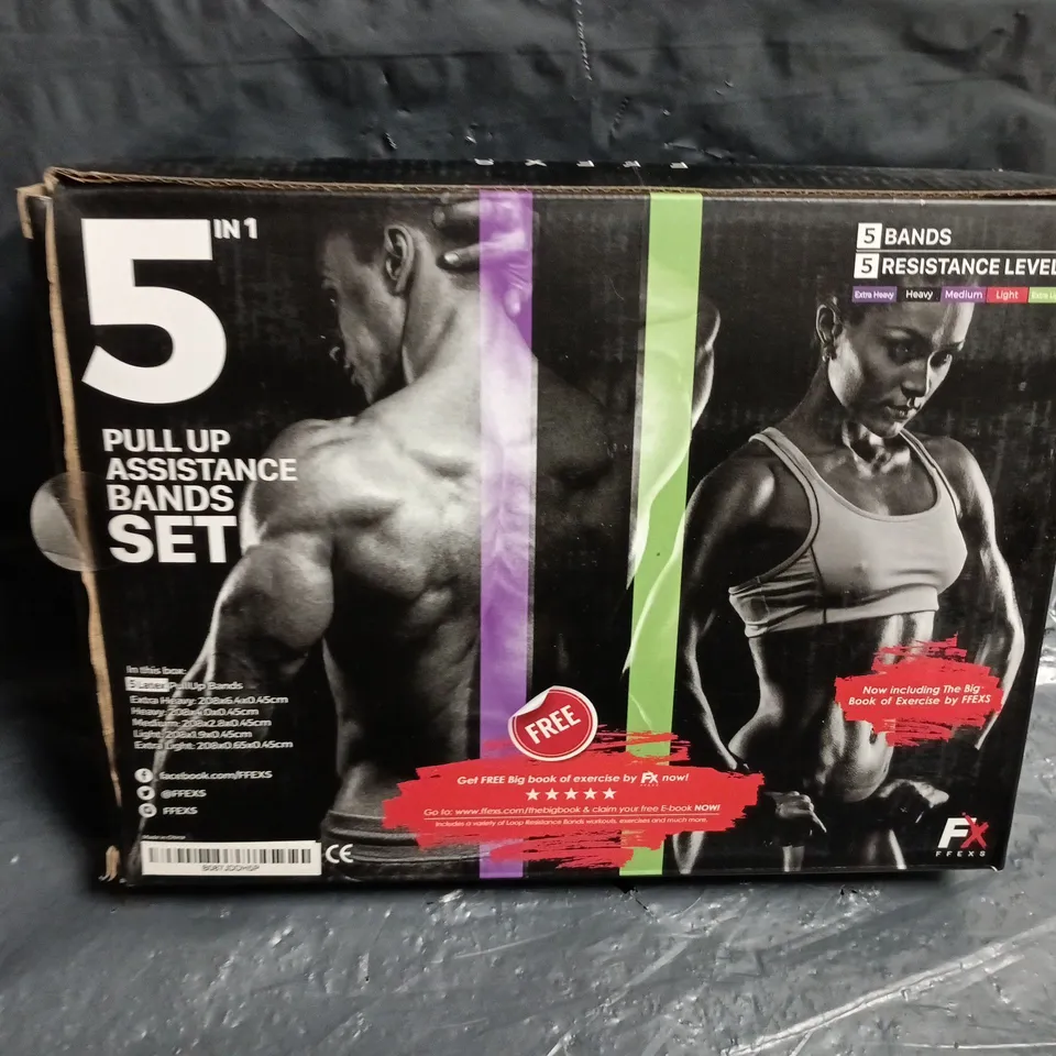 FFEXS 5 IN 1 PULL UP ASSISTANCE BANDS SET
