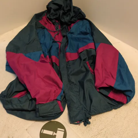 BOOMERANG COLOUR-BLOCK WINDBREAKER JACKET, EU 52 (UK 42) β BLUE/PINK/CHARCOAL
