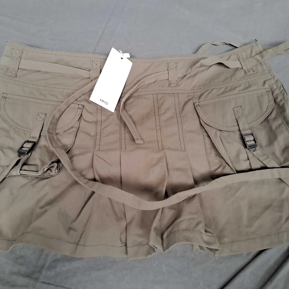 MANGO POCKET MINI SKIRT IN SANDSTONE - UK LARGE
