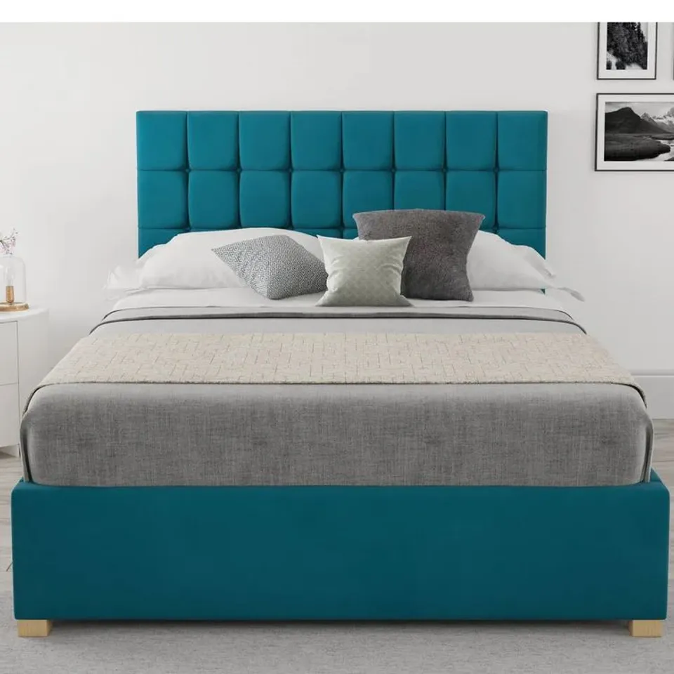 BOXED CHEVALIER UPHOLSTERED OTTOMAN BED (3 BOXES)