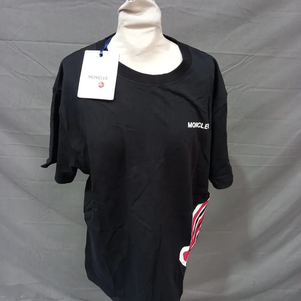 MONCLER BLACK OVERSIZED T-SHIRT - 2XL