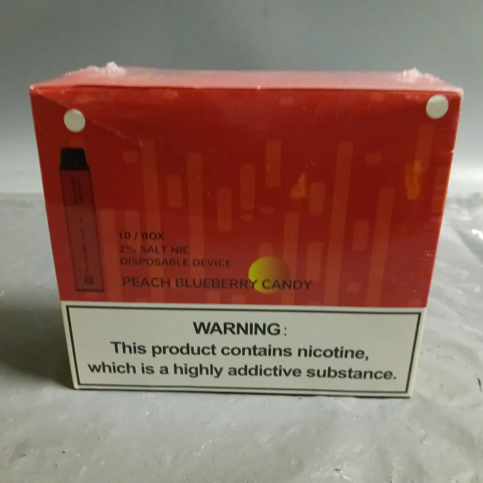 SEALED 10-PACK OF ENE LEGEND PEACH BLUEBERRY CANDY 6500 PUFF VAPES