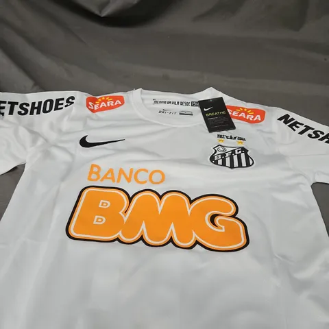 NIKE SOCCER JERSEY – NEYMAR JR. 11, SANTOS FC – WHITE (MEN'S) - S