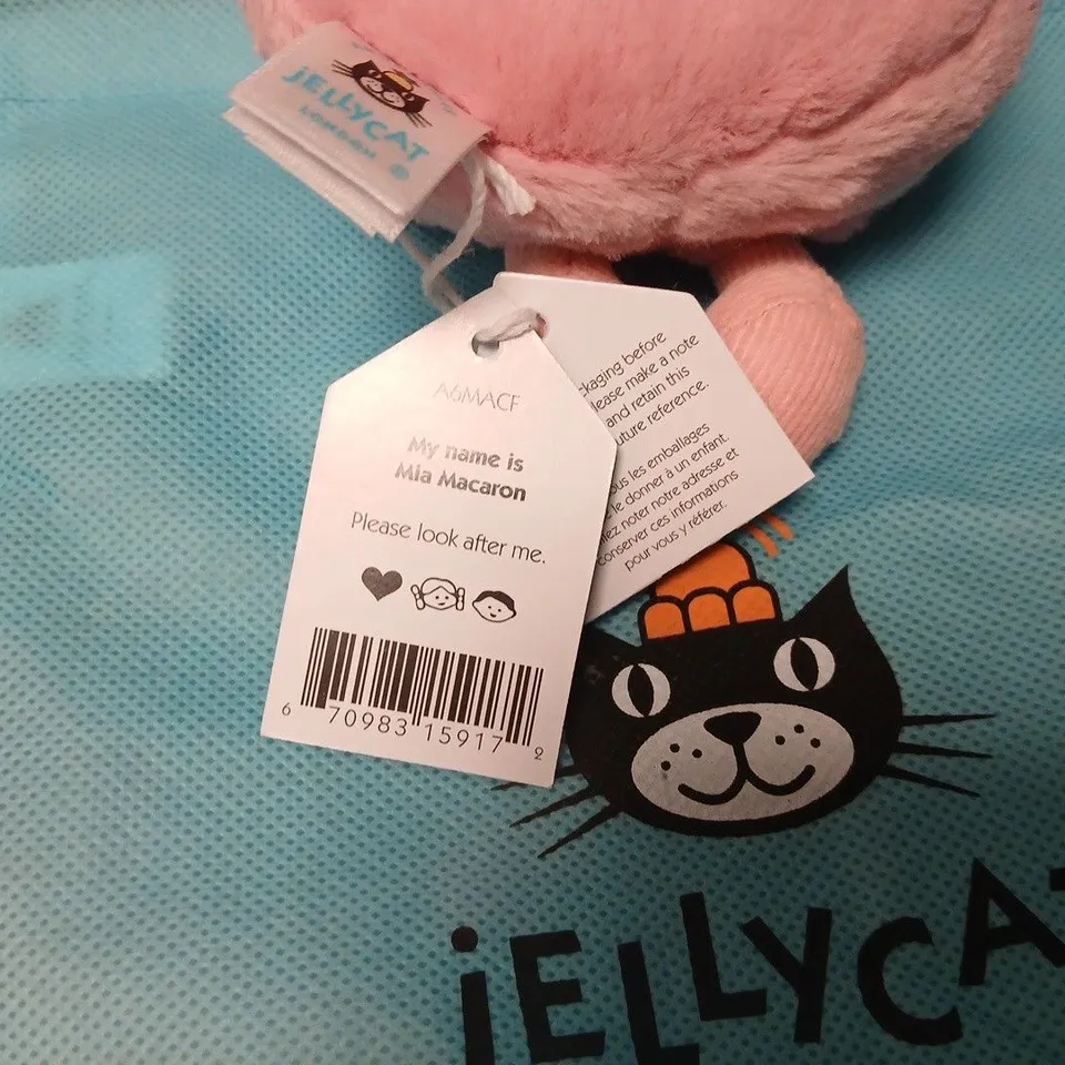 JELLYCAT AMUSEABLES MIA MACARON PLUSH IN PINK 
