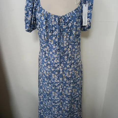 ROMAN CAP SLEEVE TIE NECK DRSS - 16