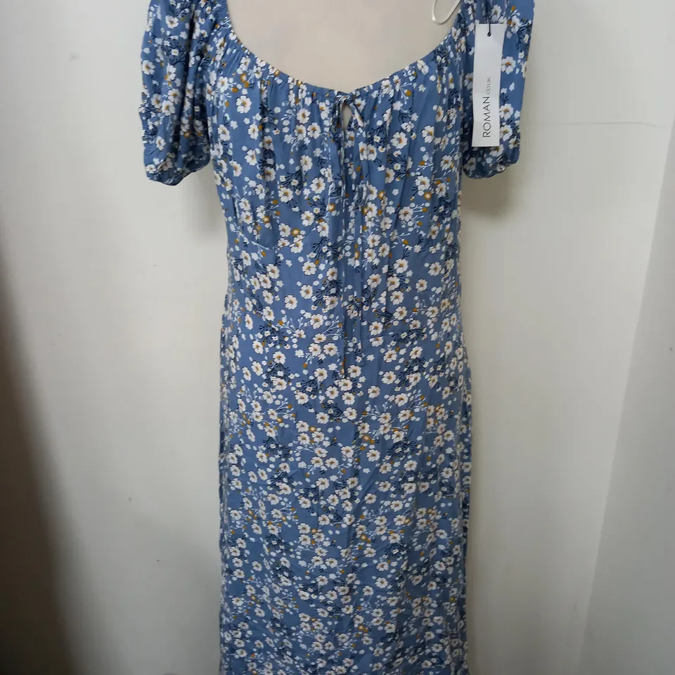 ROMAN CAP SLEEVE TIE NECK DRSS - 16