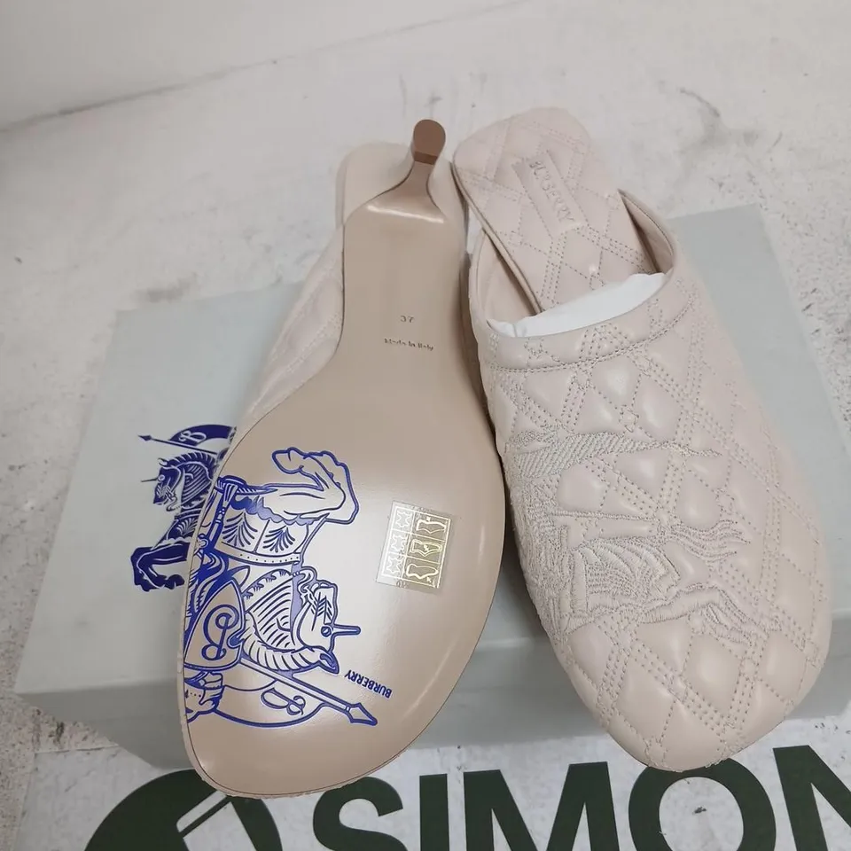 BURBERRY QUILTED LEATHER MULE – UK4 (EU37)