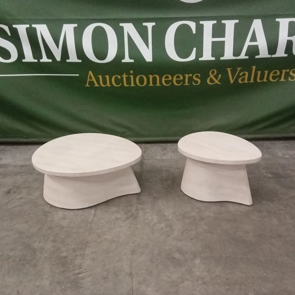 SET OF 2 FOSSIL COFFEE TABLES