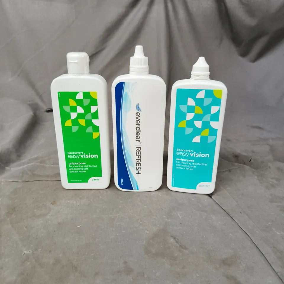 APPROXIMATELY 15 ASSORTED CONTACT LENS SOLUTION PRODUCTS - COLLECTION ONLY 