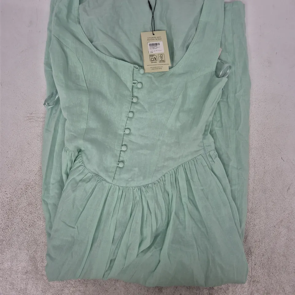 NOBODY'S CHILD CORA MIDI DRESS IN GREEN SIZE UK 8