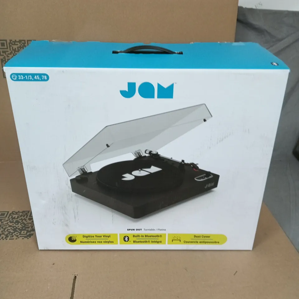 JAM TURNTABLE WITH DUST COVER – BUILT-IN BLUETOOTH, BOXED