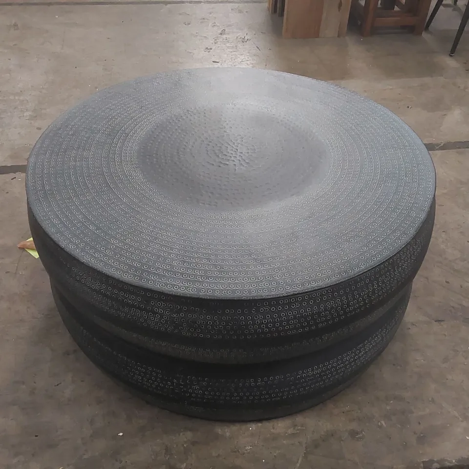 DESIGNER ROUND METAL COFFEE TABLE