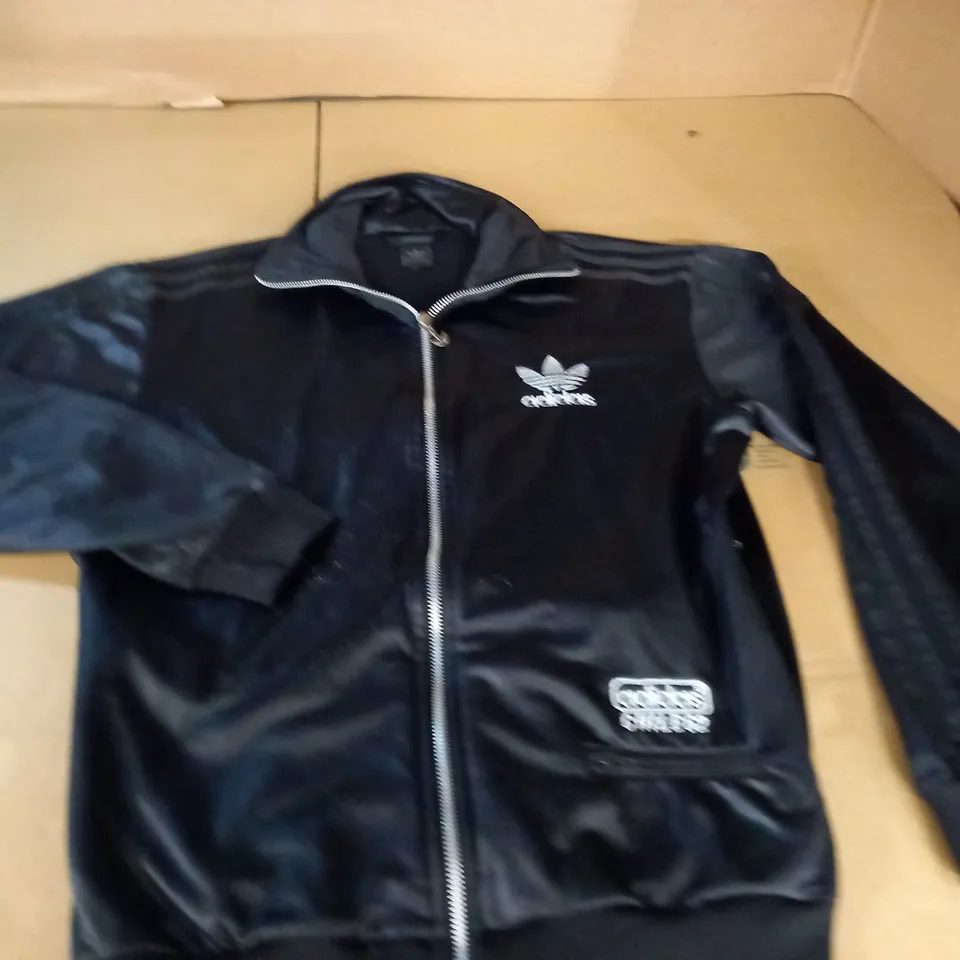 ADIDAS CHILE62 ZIP THROUGH BLACK JACKET - S