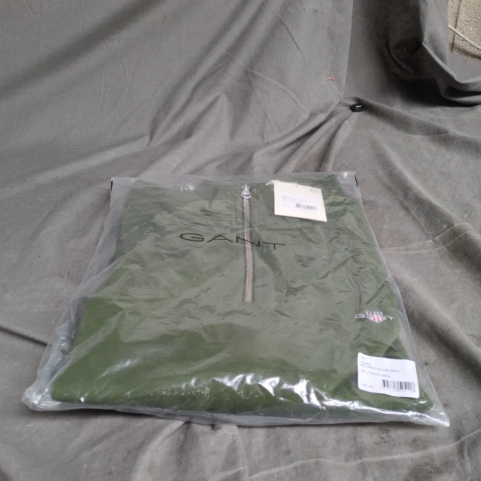 GANT REG SHIELD HALF ZIP SWEAT COUNTRY GREEN XXL BAGGED WITH TAGS