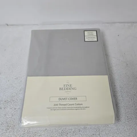 BOX OF APPROX 6 THE FINE BEDDING COMPANY DUVET COVER - 200 THREAD COUNT COTTON (GREY)