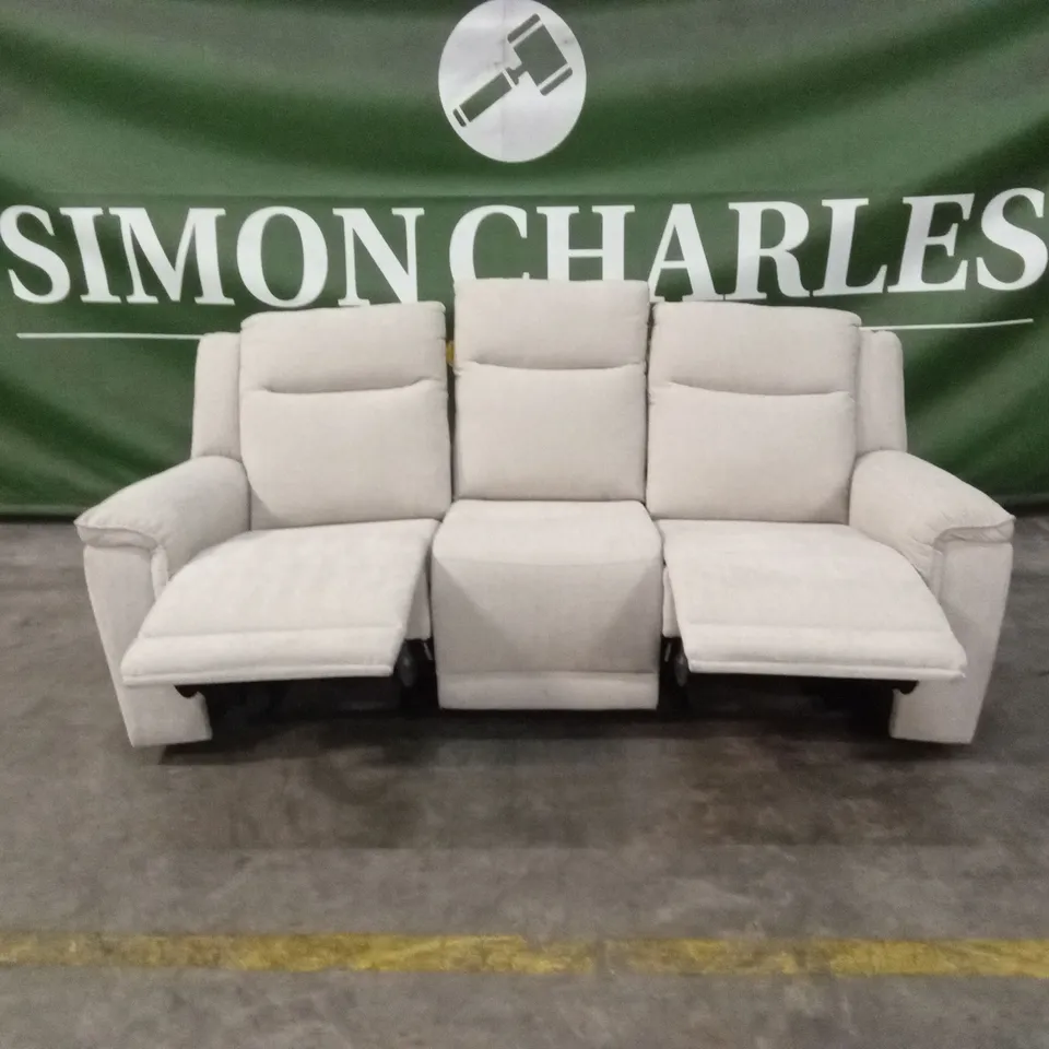 MIRO 3 SEATER MANUAL FABRIC RECLINER SOFA RRP £999