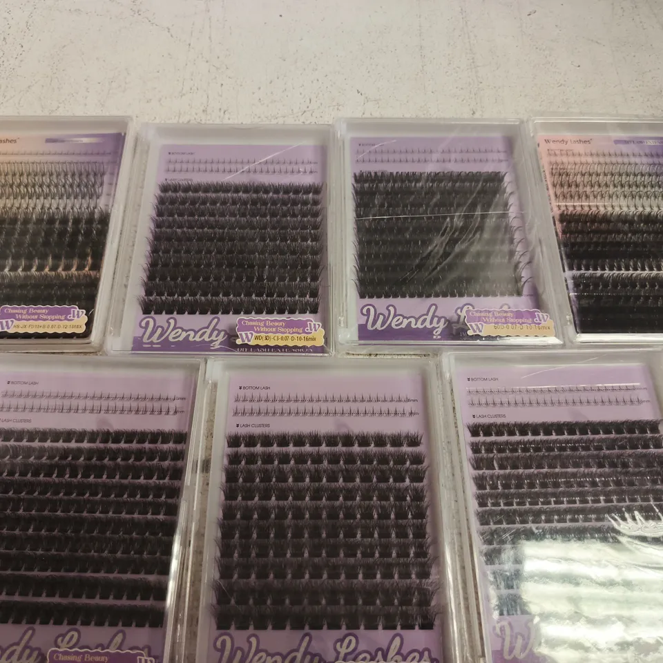 7 ASSORTED PACKS OF WENDY LASHES EYELASH EXTENSIONS