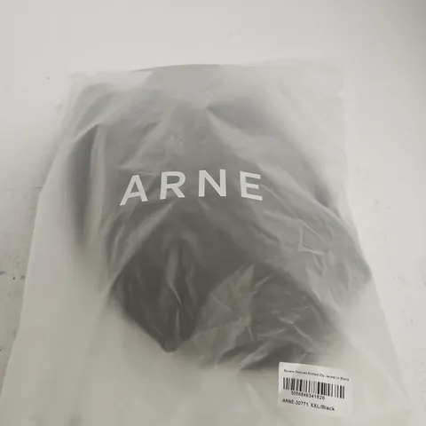ARNE SQUARE TEXTURED KNITTED ZIP JACKET β BLACK, XXL