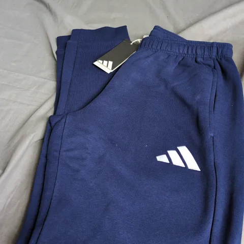 ADIDAS NAVY BLUE TRACK PANTS – MEN'S MEDIUM