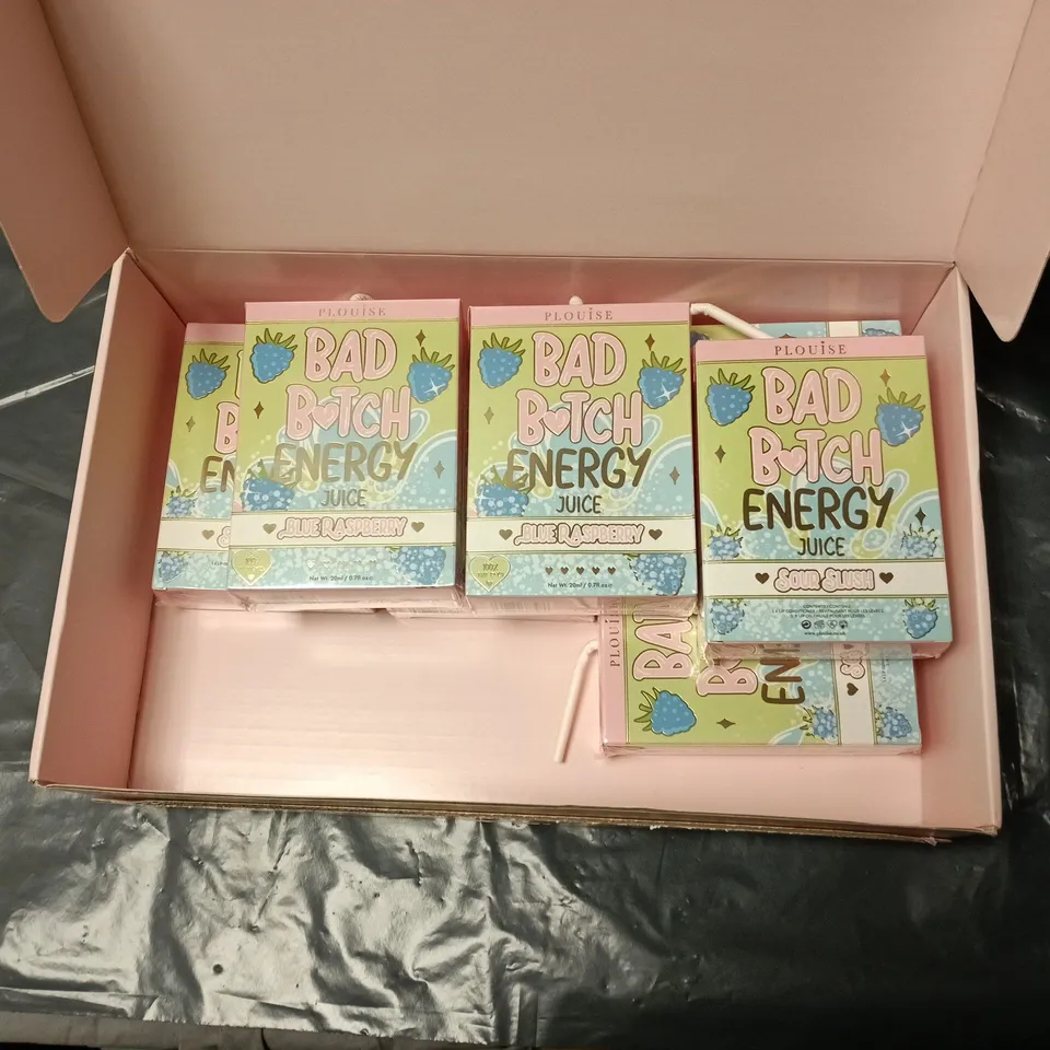 PLOUISE BAD BITCH ENERGY JUICE – PINK GIFT BOX WITH MINI CARTONS