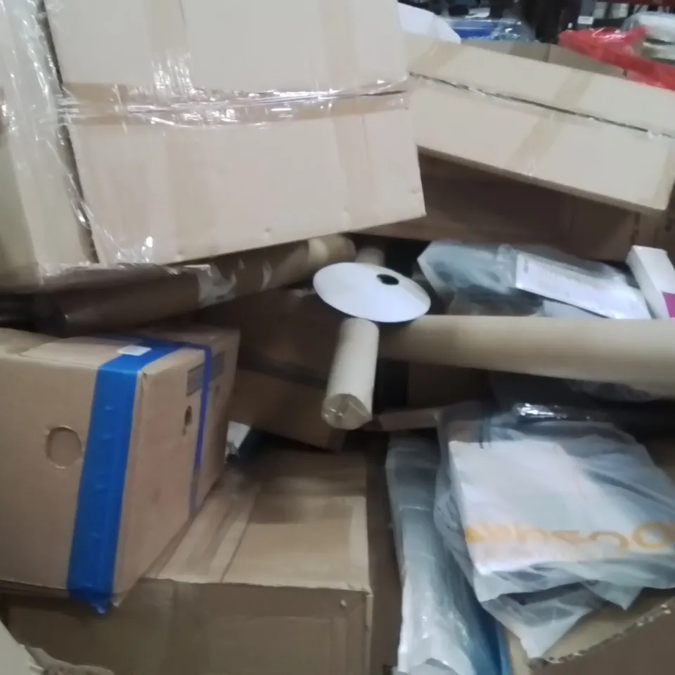 PALLET OF ASSORTED HOUSEHOLD GOODS AND PRODUCTS TO INCLUDE;AIR COOLER,ANTI THEFT LOCKING TOOL,CEILING FAN WITH LIGHT