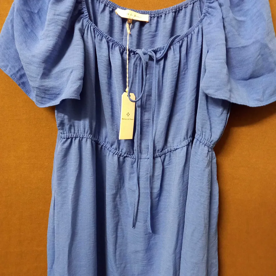 MAISON DE NIMES GYPSY DRESS IN COBALT BLUE - LARGE