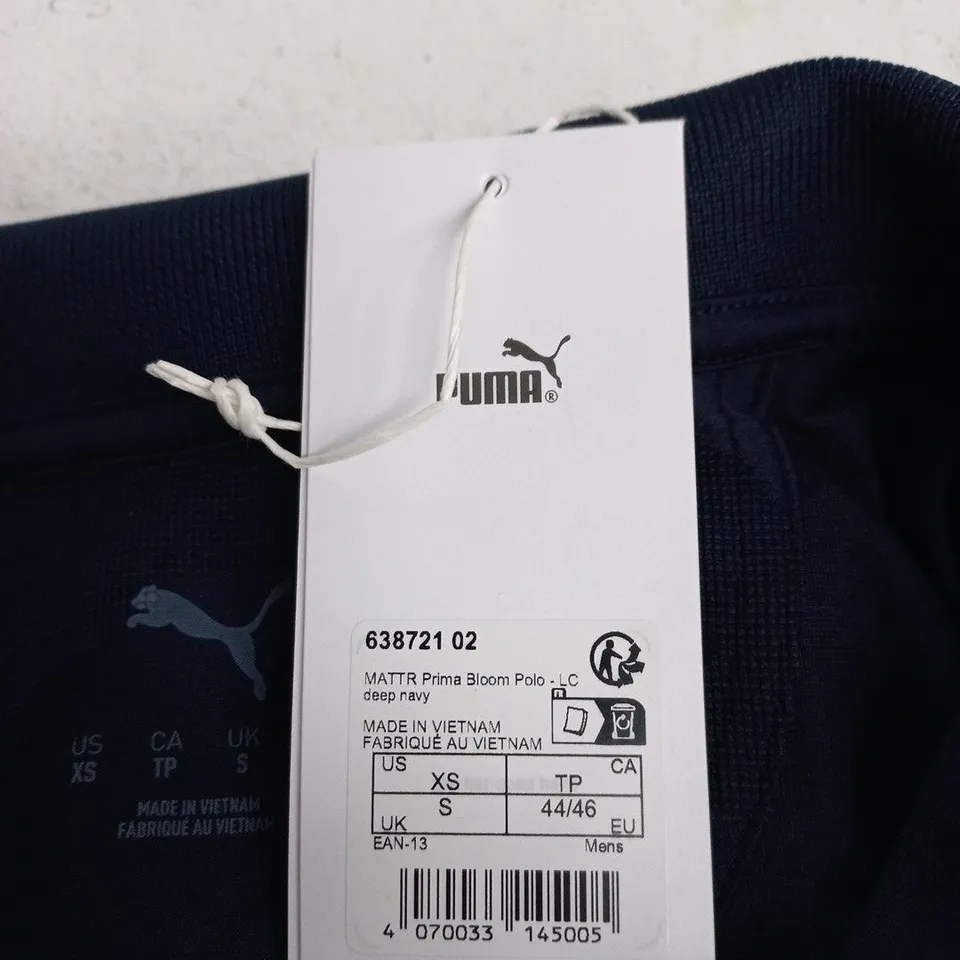 PUMA POLO SHIRT – DEEP NAVY, MEN'S UK S (US XS / EU 44/46) – WITH TAG
