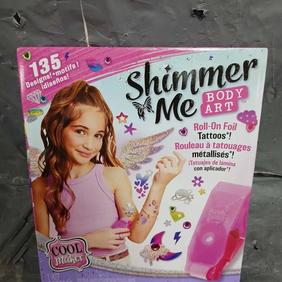 BOXED COOLMAKER SHIMMER ME BODY ART GLITTER TATTOO STUDIO