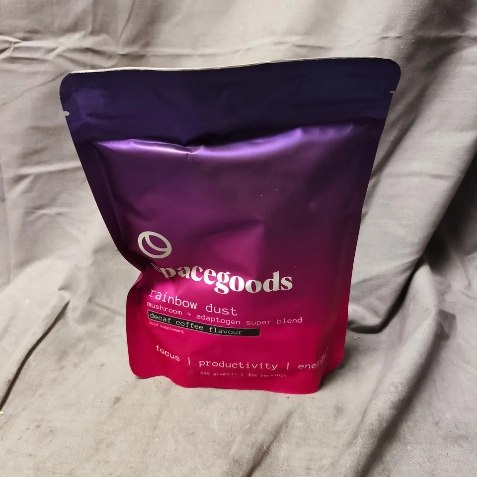 SPACEGOODS RAINBOW DUST MUSHROOM + ADAPTOGEN SUPER BLEND – DECAF COFFEE FLAVOUR, 240G