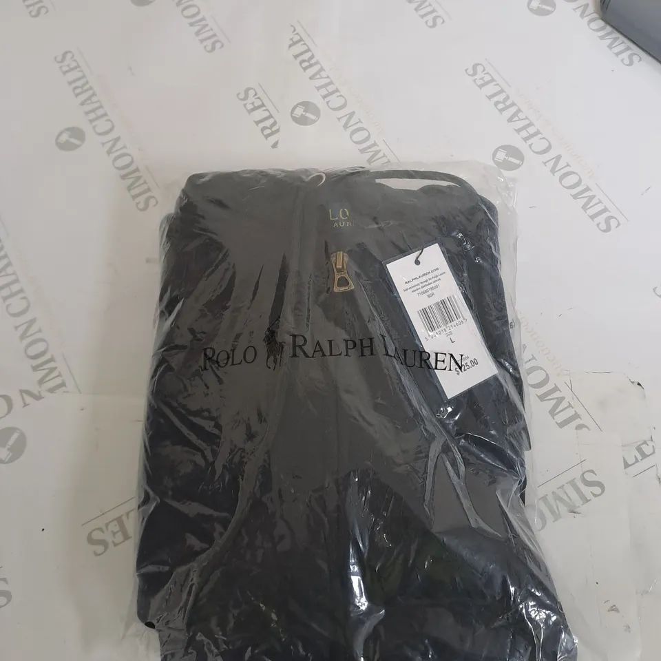 BAGGED ROLO RAULPH LAUREN LARGE NAVY ZIP UP HOODIE