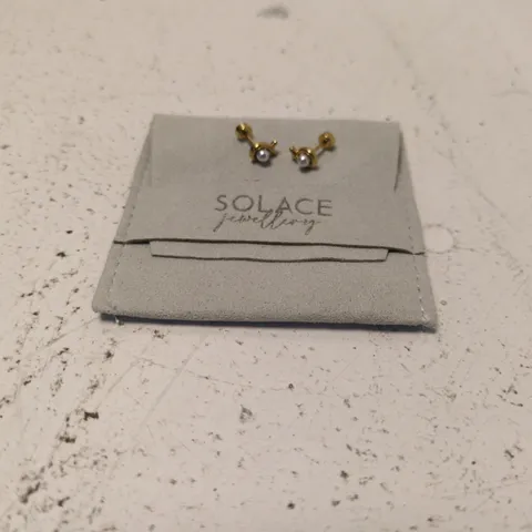 SOLACE JEWELLERY GOLD-TONE PEARL STUD EARRINGS – PAIR