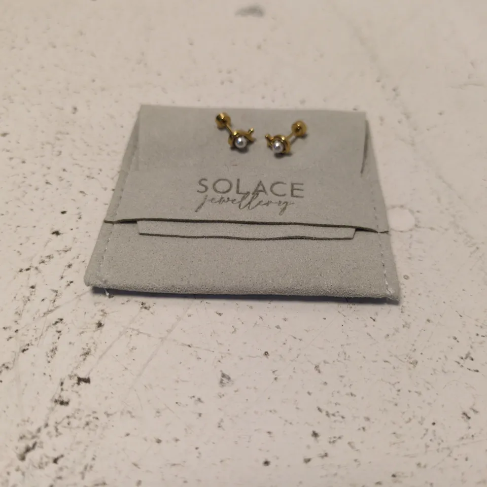 SOLACE JEWELLERY GOLD-TONE PEARL STUD EARRINGS – PAIR