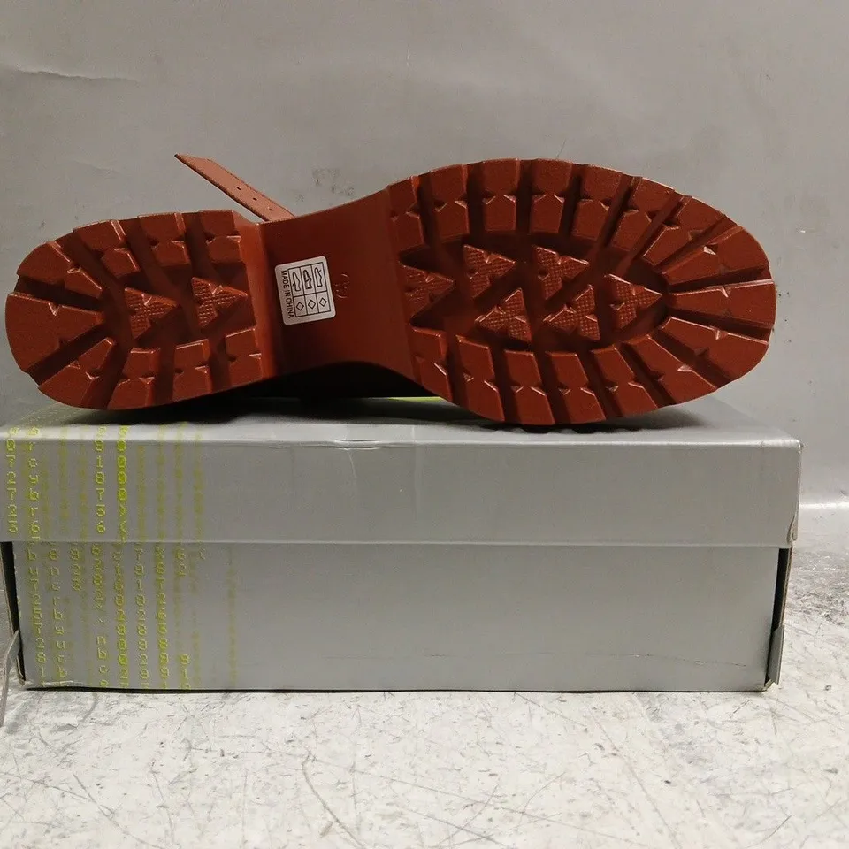 BOXED PAIR OF KOI TIRA MARY JANES ACORN BROWN EDITION SIZE UK 11