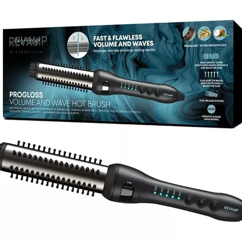 BOXED REVAMP PROGLOSS VOLUME & WAVE HOT CERAMIC BRUSH