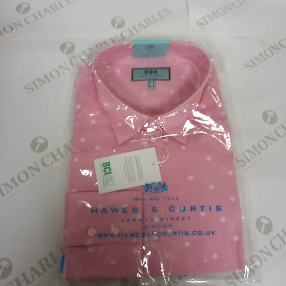 BAGGED HAWES AND CURTIS POLKA DOT SHIRT SIZE 20