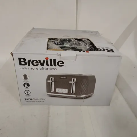 BREVILLE CURVE COLLECTION 4-SLICE TOASTER – GREY - (VTR013) - (BOXED)