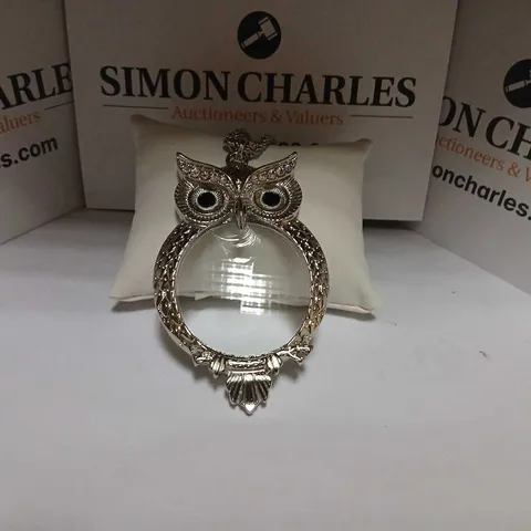 KIM & CO MAGNIFYING OWL NECKLACE 