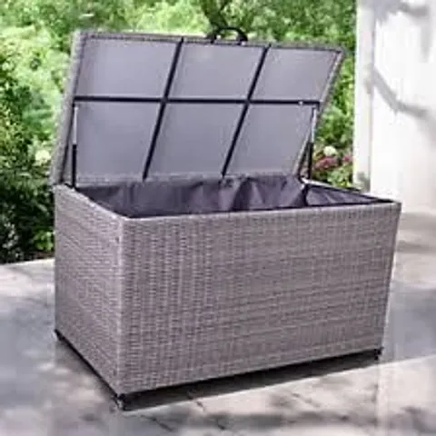 BOXED ROYALCRAFT CHARCOAL KD WEAVE CUSHION STORAGE BOX 645L (1 BOX)
