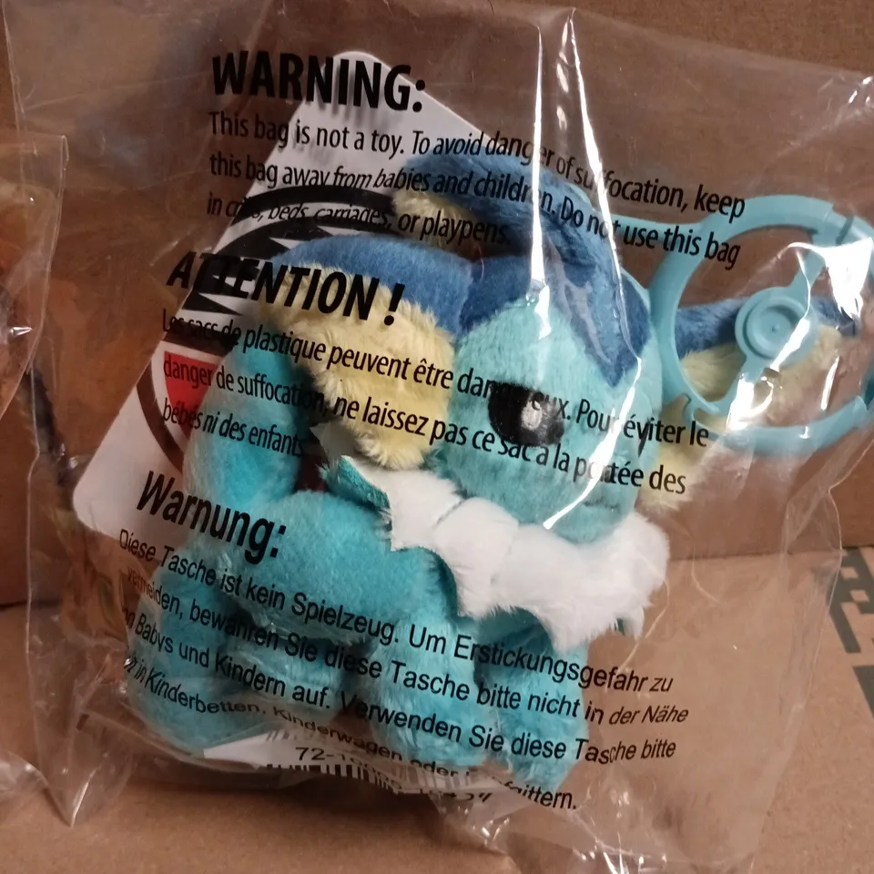 LOT OF 5 ASSORTED BAGGED POKEMON CENTER PLUSH KEY CHAINS 