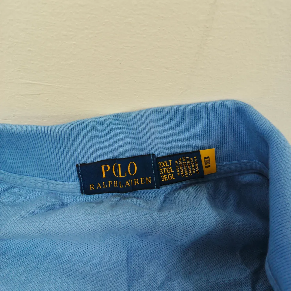 POLO RALPH LAUREN POLO SHIRT – LIGHT BLUE, MEN'S 3XLT