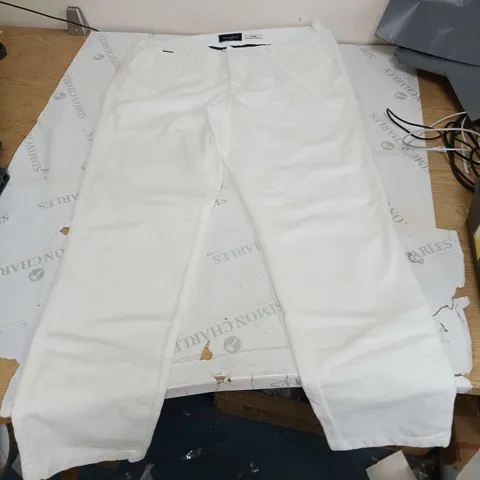MR MARVIS WHITE CHORD TROUSERS SIZE W36 L30