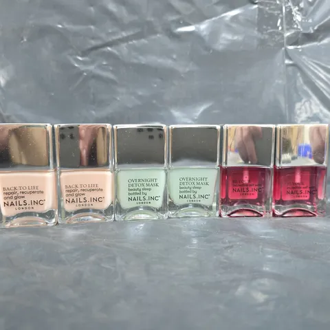SET OF APPROXIMATELY 9 NAIL.INC LONDON TO INCLUDE - BACK TO LIFE , BE YOUR , OVERNIGHT DETOX MASK 