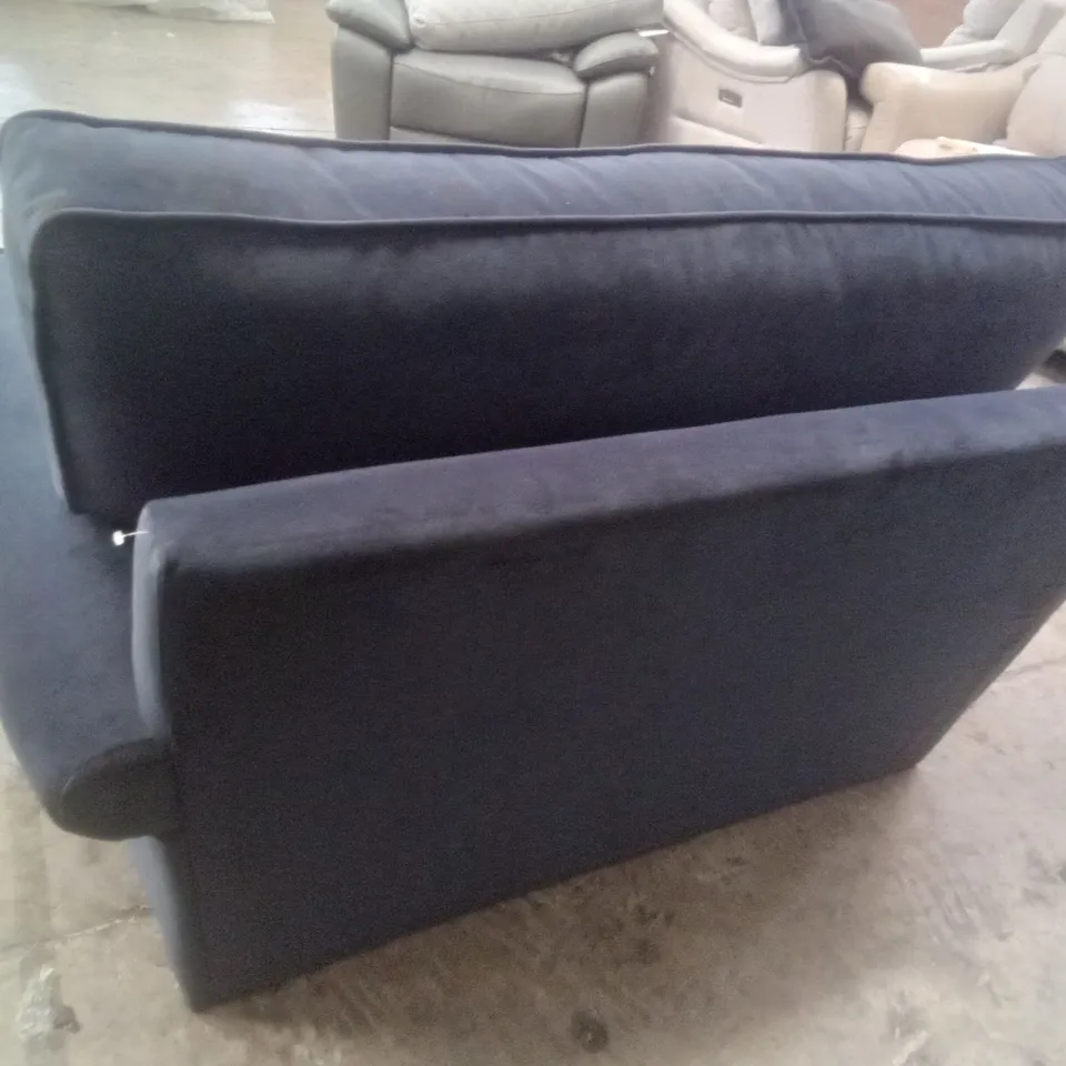 DESIGNER THE LOUNGE COMPANY MADE SMALL ARMCHAIR - DARK BLUE FABRIC