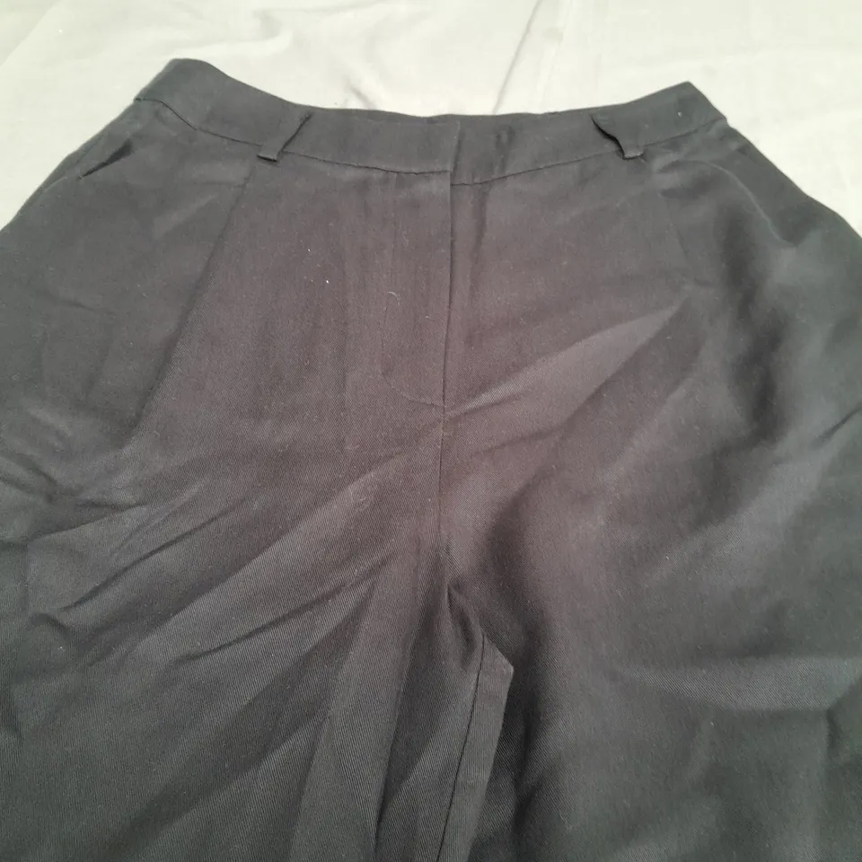 HUSH AVERY WIDE LEG TROUSERS IN BLACK - SIZE 6