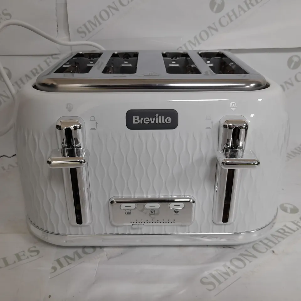 BOXED BREVILLE CURVE COLLECTION WHITE GLOSS 4 TOASTER